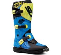 Sidi Flame Bambini Motocross Stivali, nero-blu-giallo, taglia 36