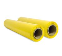 Sidi Global Market Pellicola per imballaggio, pellicola gialla, carta film, rotolo di plastica protettiva per mobili, scatole trasloco, plastica copritutto, 50 x 300 m, estensibile - SIDI (2 pezzi