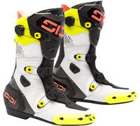 Sidi Mag 2 Air, stivali 47 EU male Whinte/Nero/Giallo Fluo/Rosso