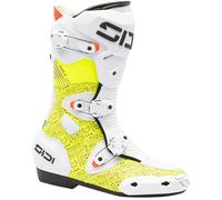 Sidi Mag-2 Air Stivali da moto, bianco/giallo neon, Taglia 41