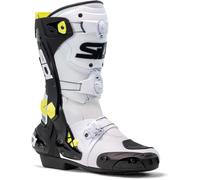 Sidi Rex Stivali da moto, nero-bianco-giallo, taglia 48 per maschi