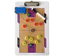 SIDID Kit Allenatore Basket Professionale Lavagna Basket Coach Magnetica, Portatile Tattica Board Lavagnetta con Pennarello Set e Gomma, per Formazione Strategie