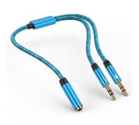 Sidpro Sdoppiatore 2 in 1 per cuffie e microfono, per PC, jack audio da 3,5 mm femmina a 2 Daul per microfono, adattatore a Y a 2 vie, per laptop, PC, cuffie da gioco, altoparlanti, microfono