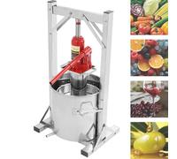 Sidro Press Manuale in Acciaio Inox Idraulico 12L per Vino d'Uva | Pressa idraulica manuale per la vinificazione domestica, perfetta per estrarre succo di uva e mele