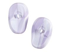 siduytin 2 pezzi di protezione per le orecchie in licone, cuffie antirumore morbide per la tintura dei capelli, per domestico fai da te, nere, Viola chiaro, 7.5x5x2.5 cm