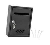 siduytin Cassetta postale da parete con serratura, cassetta postale esterna in metallo con 2 chiavi, grande capacità per posta, riviste e giornali, da parete, lettere,