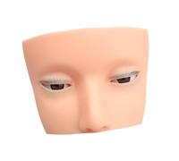 siduytin Cuscinetto in silicone per esercitazione sulla pelle per la casa Soluzione compatta e portatile per un'efficace estensione delle ciglia Pratica testa di manichino per ciglia per principianti