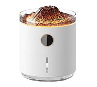 siduytin Diffusore umidificatore a Fiamma per Camera da Letto con 3 modalità di Nebbia per Diffusore a Fiamma vulcanica ABS per umidificatore a Vulcano Ufficio, Bianco