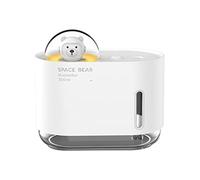 siduytin Mini Desktop Cartoon Bear Umidificatore d'Aria Night Diffuser Aroma Purifier USB Ultrasonic Quiet Office Home, Bianco