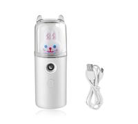 siduytin Nebulizzatore Ricaricabile Idratante 30ml Umidificatore Fogger Vaporizzatore per il viso che viaggia strumento di bellezza per interni ed esterni, Tipo 2 bianco