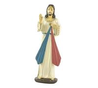 siduytin Ornamento in resina Divina Misericordia Gesù Decorazioni religiose Regali Presenza edificante per ufficio Soggiorno o librerie Con presenza Ornamento in resina raffigura Gesù veste bianca con