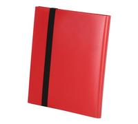 siduytin Raccoglitore porta-carte con chiusura di sicurezza per organizzare carte da gioco e sportive in un comodo album di archiviazione Raccoglitore porta-carte collezionabili, rosso, 21x17.5 cm