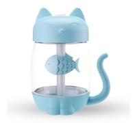 siduytin Umidificatore d'aria da 350 ml con luce a LED USB ricaricabile da tavolo nebulizzatore d'acqua olio essenziale regali diffusore deodorante, Blu