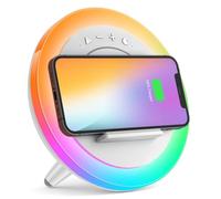 SIDVAR Altoparlante con luci notturne Bluetooth, ricarica wireless, moderno altoparlante, miglior regalo di compleanno per adolescenti, adatto per camera da letto/ragazze, regali per ragazzi/si prega