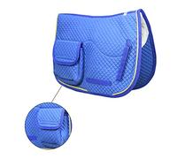 Sie - Sottosella Inglese per Cavallo, Foderati in Pile, Multiuso, con Tasche (Blu Reale)