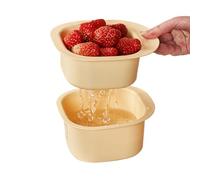 sieb-Korb - Küchensieb Für | waschkorb Obstwaschkorb | waschkorbs | Zweischichtige Beerenabtropfschale Für Haushalt Küche Trauben Erdbeeren - 5.71x2,91 Zoll