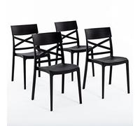 SIEDITI FUORI E DENTRO Sedie Martina in resina con fibra di vetro (4, Antracite)