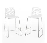 SIEDITI FUORI E DENTRO Sgabelli Anna XL (2, Bianco)