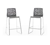 SIEDITI FUORI E DENTRO Sgabelli Anna XL (2, Grigio Scuro)