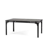 SIEDITI FUORI E DENTRO Tavolo da esterno/giardino allungabile 180/240x90 cm con gambe in acciaio e top in polietilene effetto legno, fino a 10 persone Thomas XL (Antracite)