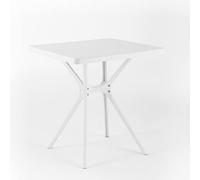 SIEDITI FUORI E DENTRO Tavolo Quadrato Lucas (Bianco, 80x80 cm)