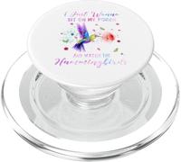 Siediti sul mio portico e guarda il colibrì divertente amante degli uccelli PopSockets PopGrip per MagSafe