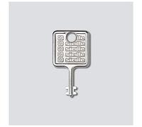 Siedle 210007019 Chiave SIED per MR 511/512/513/514/524-. Acciaio inossidabile