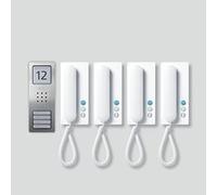 Siedle 210008741-00 SET CA 812-4 E/W - Wired - Stainless steel,White - Wall