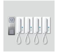 Siedle - SET CA 812-4 E /W Acciaio inox, Bianco
