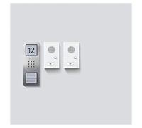 Siedle Set CAB 850-2 E/W citofono Cablato Infofeld Argento, Bianco