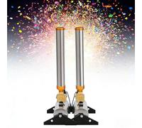 SIEEOUR 2 Macchine Coriandoli Elettroniche 150w Con Telecomando, Cannone Coriandoli Autoportante, Angolo Regolabile, Acciaio Inox Per Concerti Palco Matrimoni Eventi Speciali