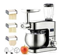 SIEEOUR 600w Planetaria Con Display, 5,2 Litri Testa Inclinabile Elettrico Miscelatore Alimenti, Pesante Duty Cucina Miscelatore, Con Gancio Per Impasto, Frusta Piatta, Frusta A Filo,Per Casa