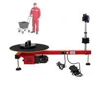 SIEEOUR Avvolgitore Industriale Film Stretch Semiautomatico, Dispenser Elettrico Film Stretch, Tavolo Avvolgimento Con Motore 25w, Adatto Film 27,5", Per Imballaggio Pallet Sicuro