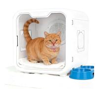 SIEEOUR Box Asciugatore Automatico Per Animali, Asciugatore Per Gatti, A-sciugatore Per Animali Di Grande Capacità 58l Ultra Silenzioso A Basso Rumore,Per Gatti, Cani Di Media E Piccola Taglia