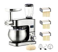 SIEEOUR Commerciale Planetaria, 5,2 Litri Pesante Duty Miscelatore Alimenti Con Display Digitale, 600w Testa Inclinabile Elettrico Miscelatore,Per Ristorante, Cottura, Panificio, Impasto Pizza