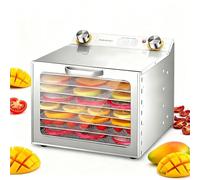 SIEEOUR Essiccatore Alimentare Versatile Multifunzionale, Agisce Come Macchina Essiccazione Verdure E Disidratatore Frutta, 400w/800w Grado Commerciale,E Controllo Temp, Per Frutta(8 layers)