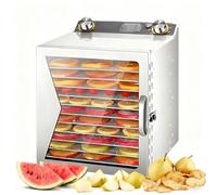 SIEEOUR Essiccatore Alimentare Versatile Multifunzionale, Agisce Come Macchina Essiccazione Verdure E Disidratatore Frutta, 400w/800w Grado Commerciale,E Controllo Temp, Per Frutta(12 layers)