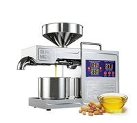 SIEEOUR Estrattore Di Olio Da Cucina Automatico, Espellitore Di Olio Con Motore 820w, Pressa Per Olio Commerciale,Schermo Tattile, Per Pressatura A Freddo E A Caldo, Efficace Per Arachidi