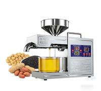 SIEEOUR Estrattore Di Olio, Pressa Per Olio 820w, Con Modalità Di Pressatura Automatica A Freddo E A Caldo, Pressa Per Olio In Acciaio Inossidabile Con Timer,Per Semi, Arachidi, E Noci