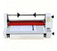 SIEEOUR Laminatore Commerciale,Con Display Digitale, Laminatore A Rulli A Caldo Freddo 350 Mm S-istema A 4 Rulli,Termica Singola E Doppia Faccia Per Carta Cartone Pvc Impiallacciatura Legno