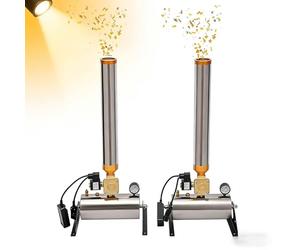 SIEEOUR Lanciatore Di Coriandoli Portatile 150w Professionale, 2 Pezzi Macchina Elettrica Con Telecomando Senza Fili, Angolo Regolabile Per Rivelazioni Genere E Grandi Spettacoli