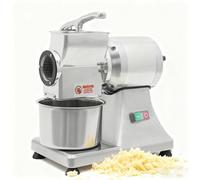 SIEEOUR Macchina Commerciale Grattugia Formaggio 900w, Grattugia Elettrica Formaggio con Scudo di Sicurezza Acciaio Inossidabile E Secchio, Elabora 60kg/Ora, per Formaggio in Blocco, Burro