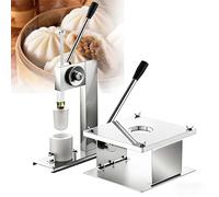 SIEEOUR Macchina Commerciale Per Bun Per Casa,Produttore Semi-Automatico Di Baozi,Include Pressa Per Impasto E Macchina Di Chiusura,Alta Produzione 500 Bun/Ora,Per Ristoranti,Mense(B-medium)