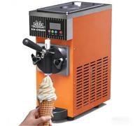 SIEEOUR Macchina Commerciale Per Gelato Soft, Macchina Per Gelato Domestica Con Pulizia Automatica Facile, Display Led & Design Compat, Ideale Per Famiglia & Piccole Imprese, Ristoranti(Orange)