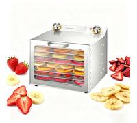 SIEEOUR Macchina Disidratatore Jerky Tutto-In-Uno E Essiccatore Verdure, Disidratatore Elettrico 400w/800w Con Vassoi Acciaio Inossidabile, Timer E Controllo Temperatura Per Carne,Frutta(8 layers)