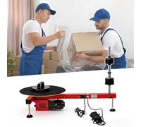 SIEEOUR Macchina Elettrica Per Imballaggio Con Film Stretch & Avvolgitore Pallet, Con Piattaforma Girevole 40cm, Compatibile Con Film Fino A 27,5", Per Imballaggio Logistico Sicuro