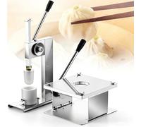 SIEEOUR Macchina Manuale Per Bun,Produttore Semi-Automatico Di Baozi,Macchina Per Bun In Acciaio Inossidabile,Pressa Per Impasto E M-acchina Di Chiusura,400-500 B-un/Ora, Per Domestico(D-full set)