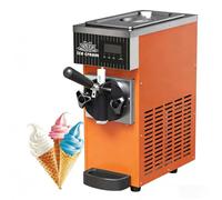SIEEOUR Macchina Per Gelato Soft, Macchina Per Fare Il Gelato Con Pulizia Automatica, Serbatoio 2.5l & Cilindro 1l, Resa 4-5 L/H, Per Supermercati & Snack Bar, Bar & Caffetterie, Ristoranti(Orange)