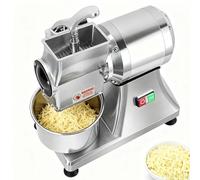 SIEEOUR Macchina per Grattugiare Formaggio Elettrica, Macinino Commerciale Heavy-Duty 900w in Acciaio Inossidabile, capacità 60kg/Ora, per Formaggio in Blocco, Burro, Pan Grattugiato