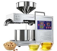 SIEEOUR Macchina Per Olio Elettrica 820w Con Controllo Temperatura, Pressa Olio In Acciaio Inossidabile, Per Spremitura A Freddo E Caldo Di Arachidi, Sesamo, Semi Girasole, Soia, Noci